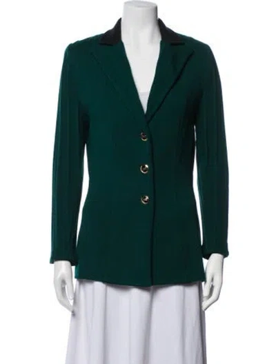 Pre-owned St John Blazer In Green