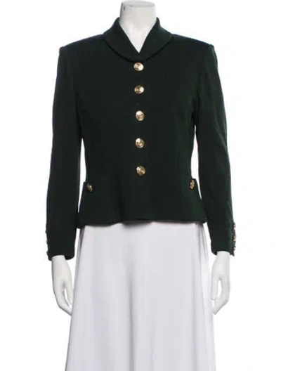 Pre-owned St John Blazer In Green