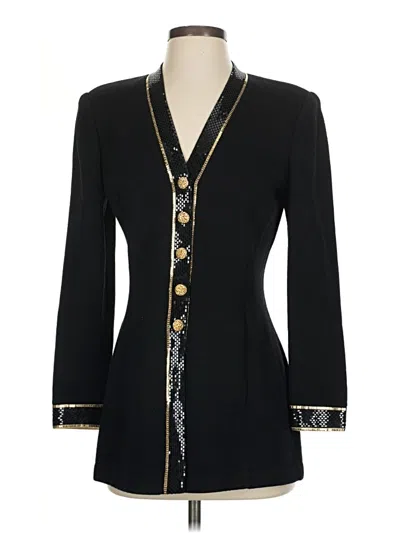 Pre-owned St John Blazer Jacket In Black