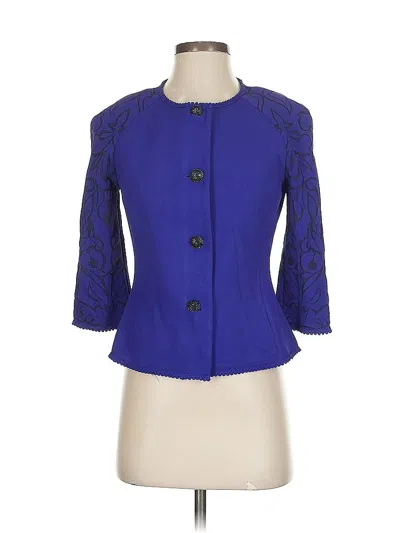 Pre-owned St John Blazer Jacket In Blue