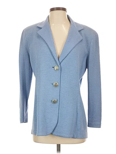 Pre-owned St John Blazer Jacket In Blue