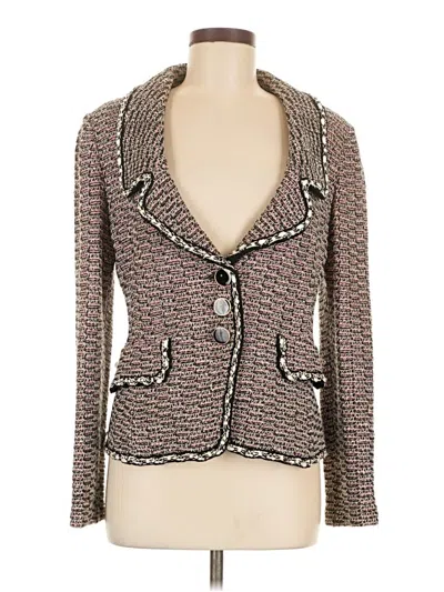 Pre-owned St John Blazer Jacket In Brown