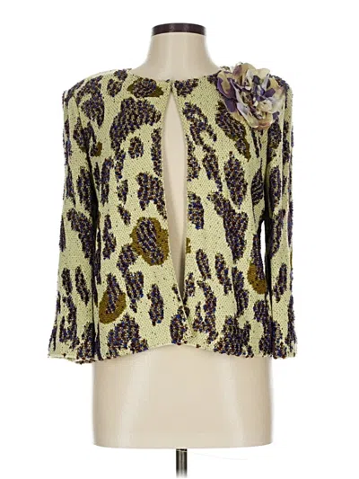 Pre-owned St John Blazer Jacket In Gold