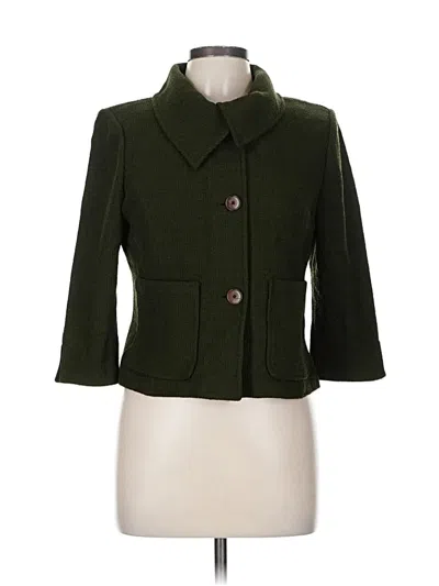 Pre-owned St John Blazer Jacket In Green