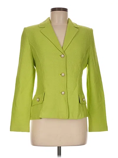 Pre-owned St John Blazer Jacket In Green