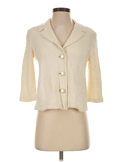 Pre-owned St John Blazer Jacket In Ivory