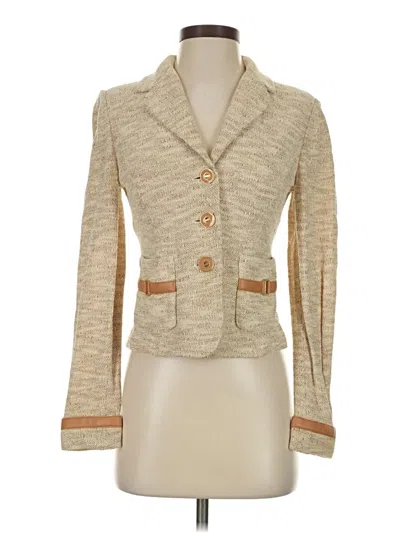 Pre-owned St John Blazer Jacket In Ivory