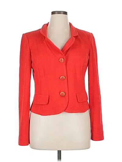 Pre-owned St John Blazer Jacket In Red