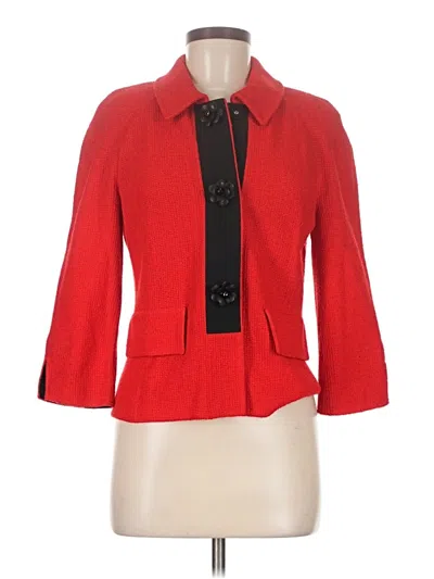 Pre-owned St John Blazer Jacket In Red