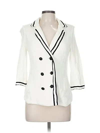 Pre-owned St John Blazer Jacket In White