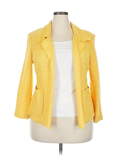 Pre-owned St John Blazer Jacket In Yellow