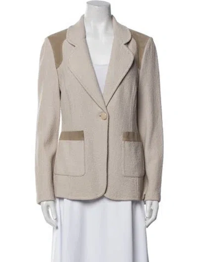 Pre-owned St John Blazer In Neutral