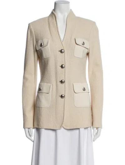 Pre-owned St John Blazer In Neutral