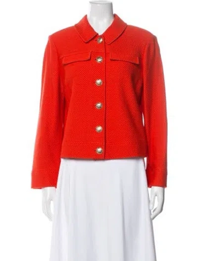 Pre-owned St John Blazer In Orange