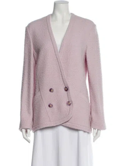 Pre-owned St John Blazer In Pink