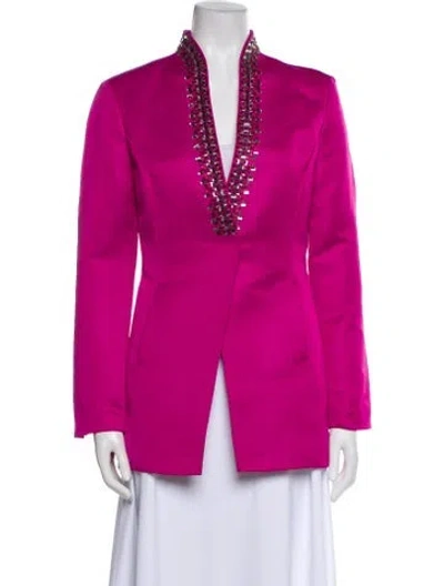 Pre-owned St John Blazer In Pink