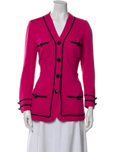 Pre-owned St John Blazer In Pink