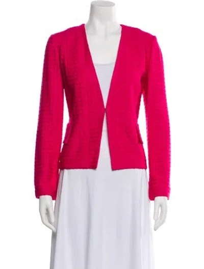 Pre-owned St John Blazer In Pink