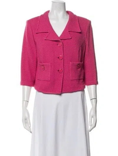 Pre-owned St John Blazer In Pink