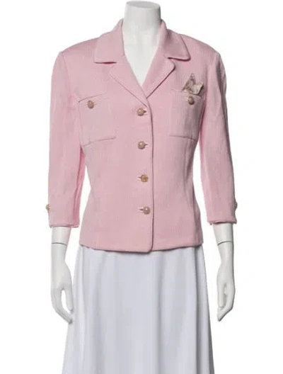 Pre-owned St John Blazer In Pink
