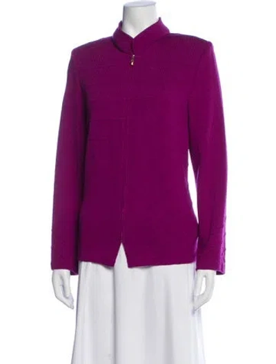 Pre-owned St John Blazer In Purple