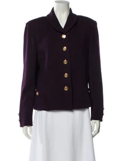 Pre-owned St John Blazer In Purple