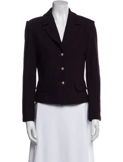 Pre-owned St John Blazer In Purple