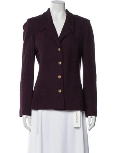 Pre-owned St John Blazer In Purple