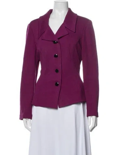 Pre-owned St John Blazer In Purple