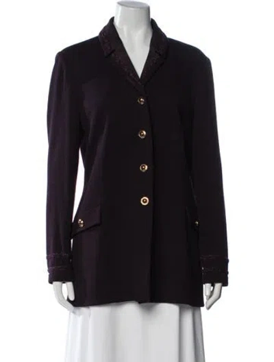 Pre-owned St John Blazer In Purple