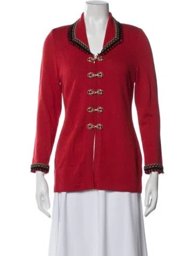 Pre-owned St John Blazer In Red