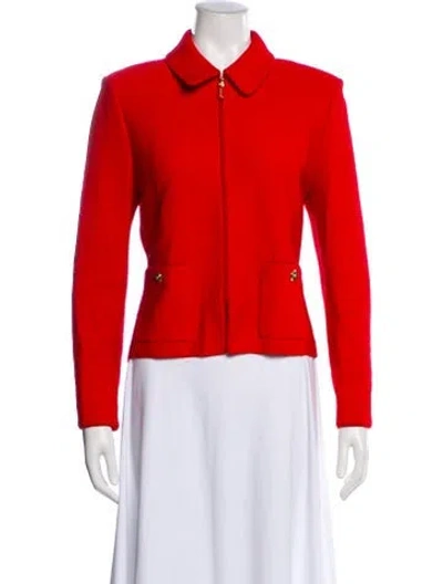 Pre-owned St John Blazer In Red