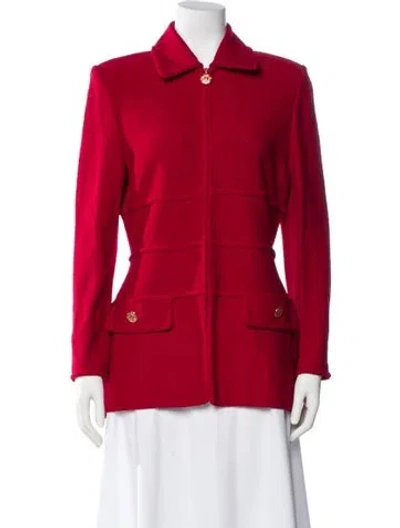 Pre-owned St John Blazer In Red