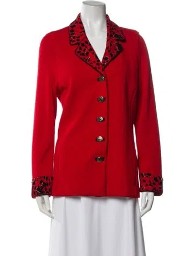 Pre-owned St John Blazer In Red