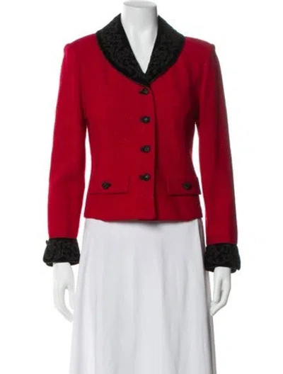 Pre-owned St John Blazer In Red