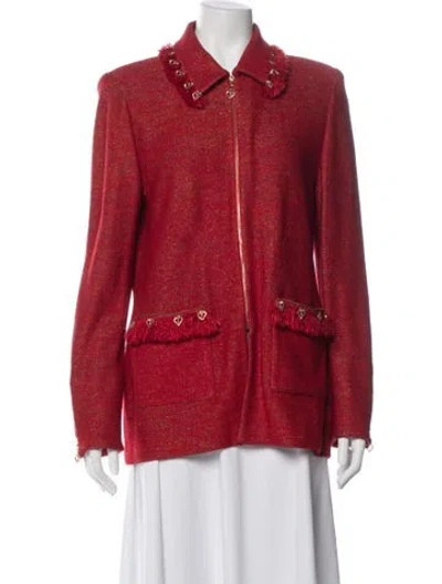 Pre-owned St John Blazer In Red