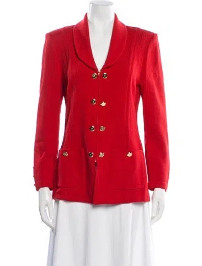 Pre-owned St John Blazer In Red