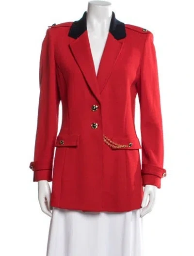 Pre-owned St John Blazer In Red