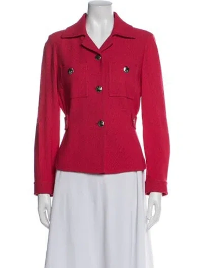 Pre-owned St John Blazer In Red