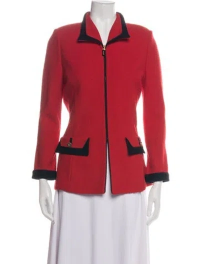 Pre-owned St John Blazer In Red