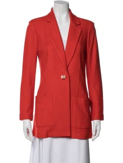 Pre-owned St John Blazer In Red