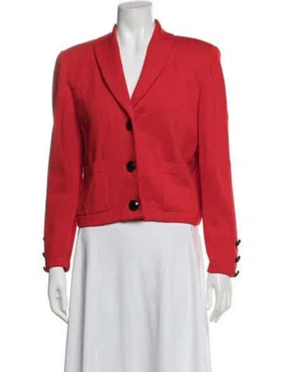 Pre-owned St John Blazer In Red