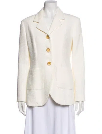 Pre-owned St John Blazer W/ Tags In White