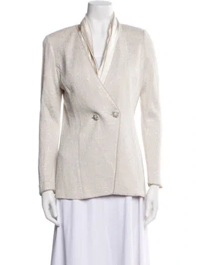 Pre-owned St John Blazer In White