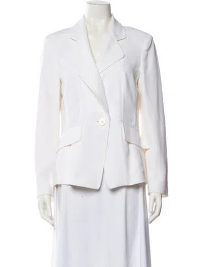 Pre-owned St John Blazer In White