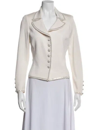Pre-owned St John Blazer In White