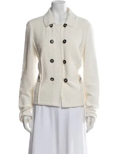 Pre-owned St John Blazer In White