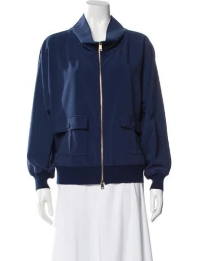 Pre-owned St John Bomber Jacket In Blue
