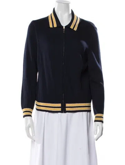 Pre-owned St John Bomber Jacket In Blue