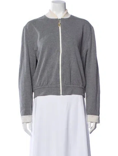 Pre-owned St John Bomber Jacket In Gray